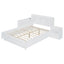 Platform Bed With Multi Functional Storage Space, Nightstand, 2 Drawers, USB Ports And Desk
