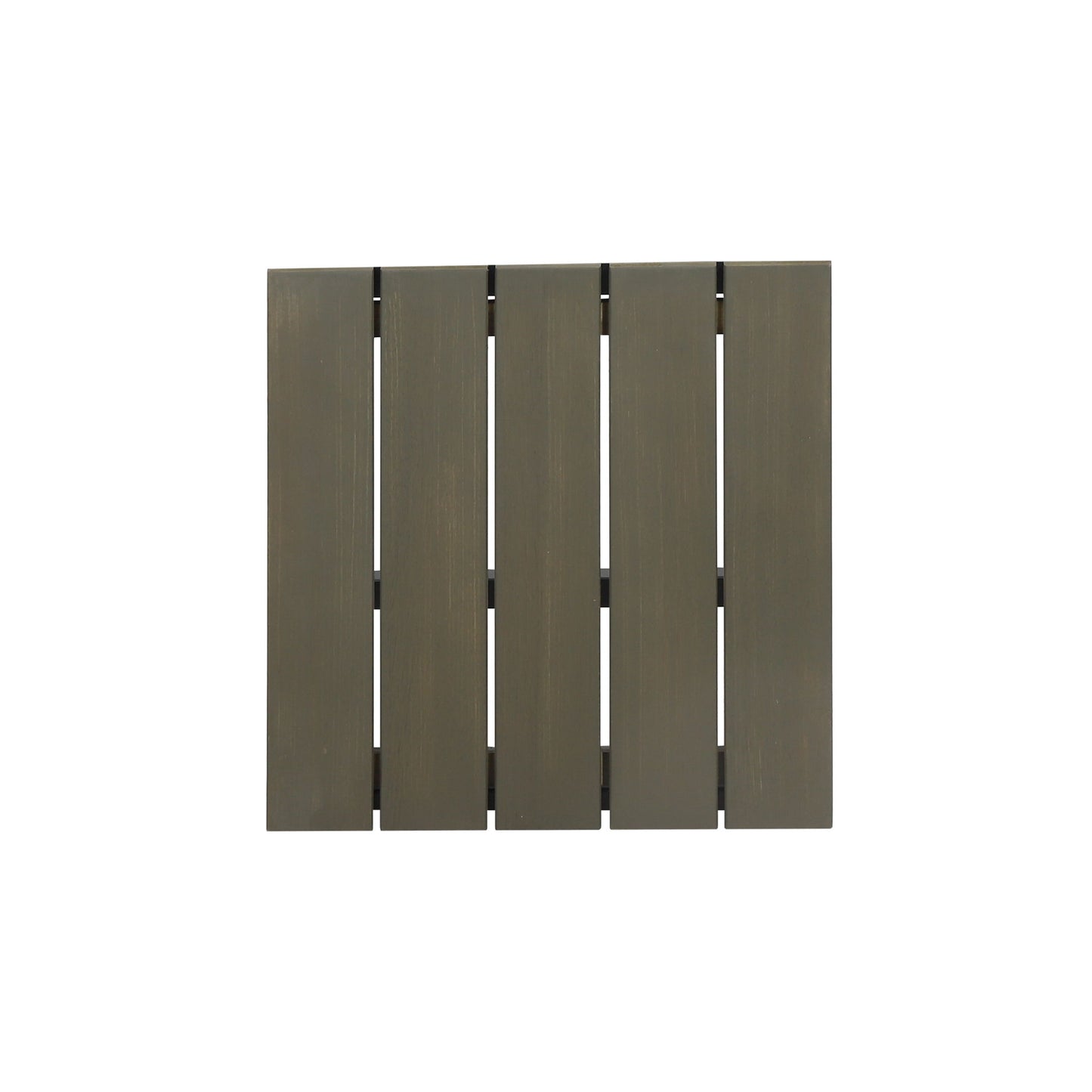 Outdoor Bar Stool With Slat Design And Metal Frame (Set of 2)