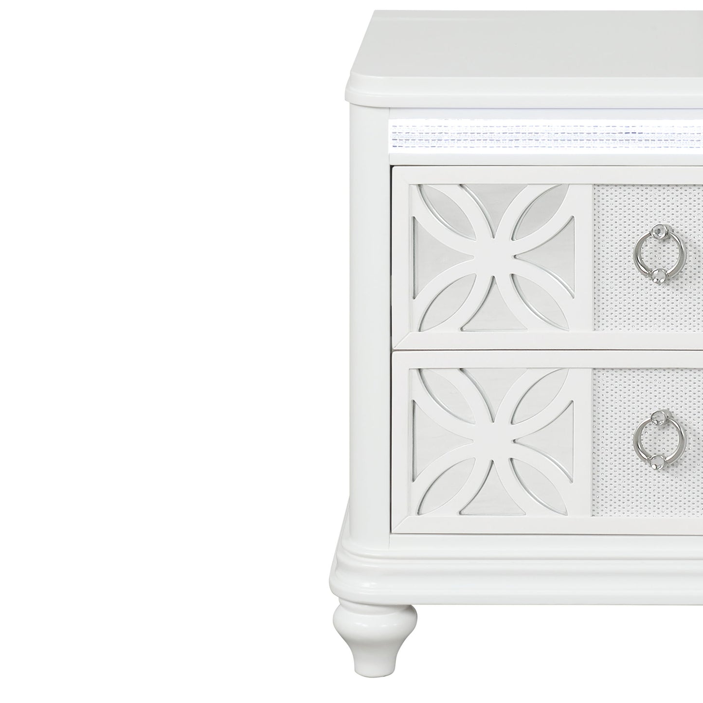 Abigale - 2 Drawer Nightstand With LED - White
