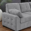 Nyhan - Upholstered Corner Sectional With Pull Out Loveseat And Storaged Chaise - Light Gray