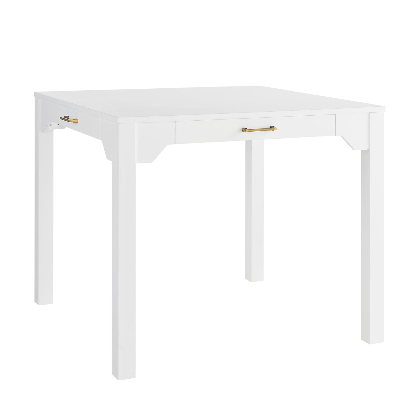 Alleyville - Square Dining Table With Storage Drawer - White