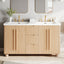 Double Sink Bathroom Vanity With Sinks, Soft Close Doors & 3 Drawers - Wood