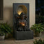 Zen - Outdoor Buddha Waterfall Fountain - Black