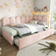 Upholstered Daybed With Metal Slatted Base