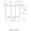 Travertine Accent Table Geometric Design - Brown