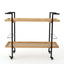 Modern Industrial Bar Cart With Shelving And Casters