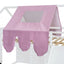Loft Bed With House Shaped Frame And Tent