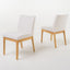 Contemporary Dining Chair SetWith Upholstered Fabric