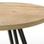 Tate - Round Dining Table With Cream Color Upholstered Chairs (Set of 5) - Oak Finish