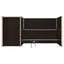 Halston - 3 Drawer Office Computer Desk With Keyboard Tray - Cappuccino