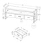 TV Stand, Console, Media Entertainment Center, Storage Solution Drawers - Black