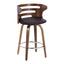 Cosini - Mid Century Modern Fixed Height Barstool With Swivel With Round Footrest (Set of 2)
