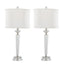 Diamond - Torch Contemporary Crystal Table Lamp (Set of 2) - Clear / Off White / Polished Nickel