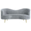 Sienna - 2 Piece Back Living Room Set, Sofa & Loveseat - Gray