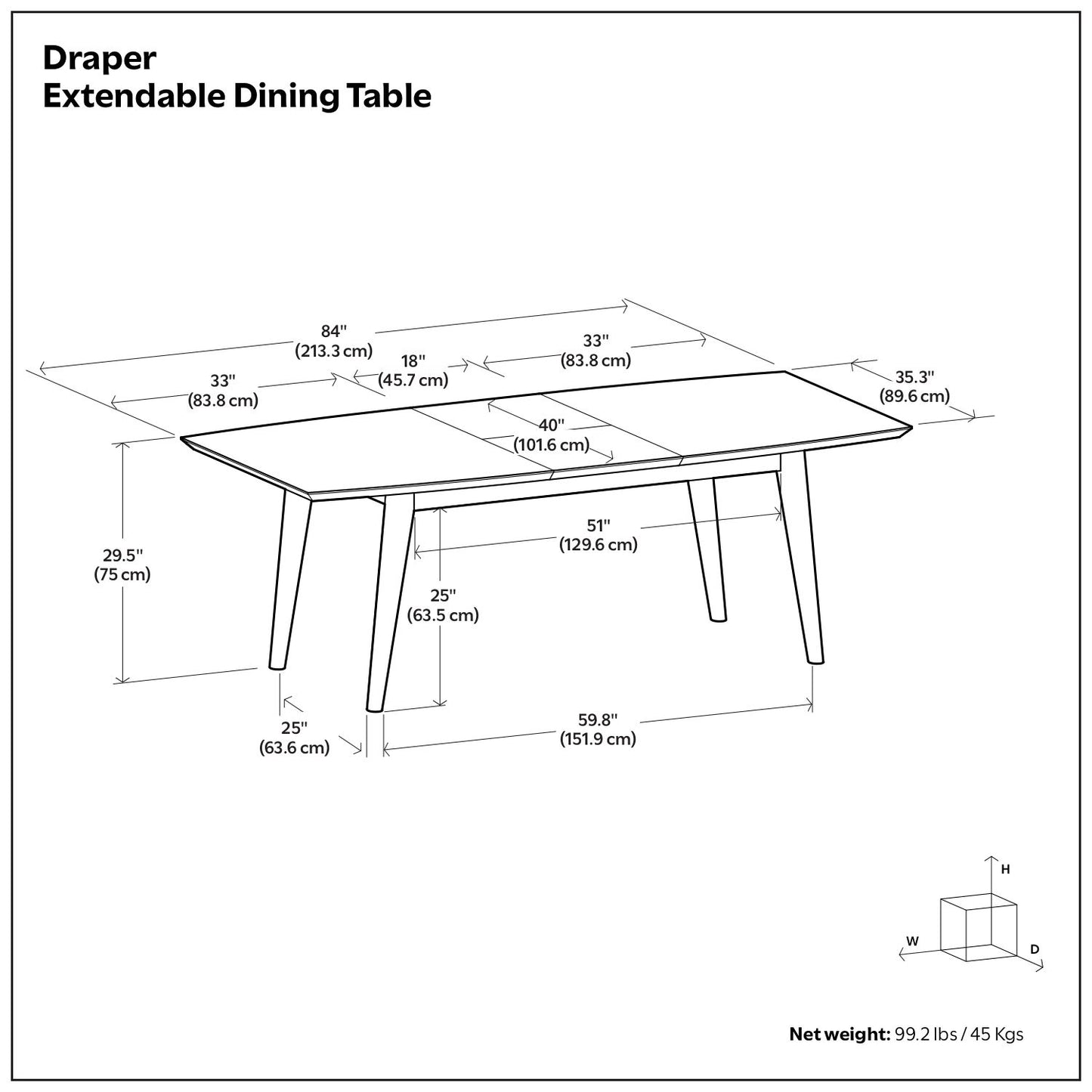 Draper - Rectangular Dining Table