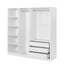 Doorless Storage Wardrobe For Dedroom With Shelves And 3 Drawers