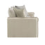 Upendo - Pattern Linen Loveseat With 2 Toss Pillows - Beige