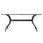 Outdoor Aluminum Dining Table With Lattice Design And Center Umbrella Hole - Black