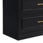 Arched Top Storage Cabinet With Fixed 2 Tier Shelves, 2 Large Drawers