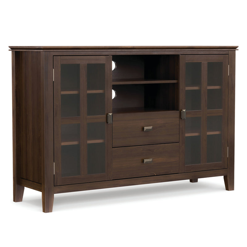 Artisan - Tall TV Media Stand - Natural Aged Brown
