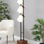 Bento - Contemporary Floor Lamp - Black / Walnut / White