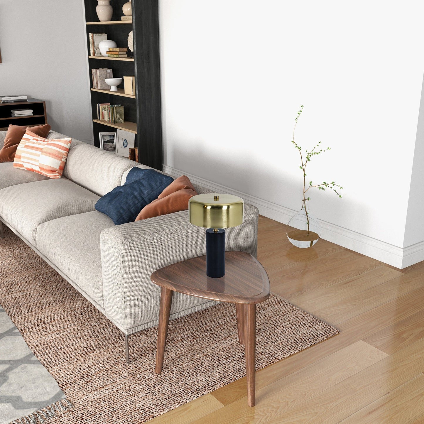 Desk Lamp With Drum Shade - Black