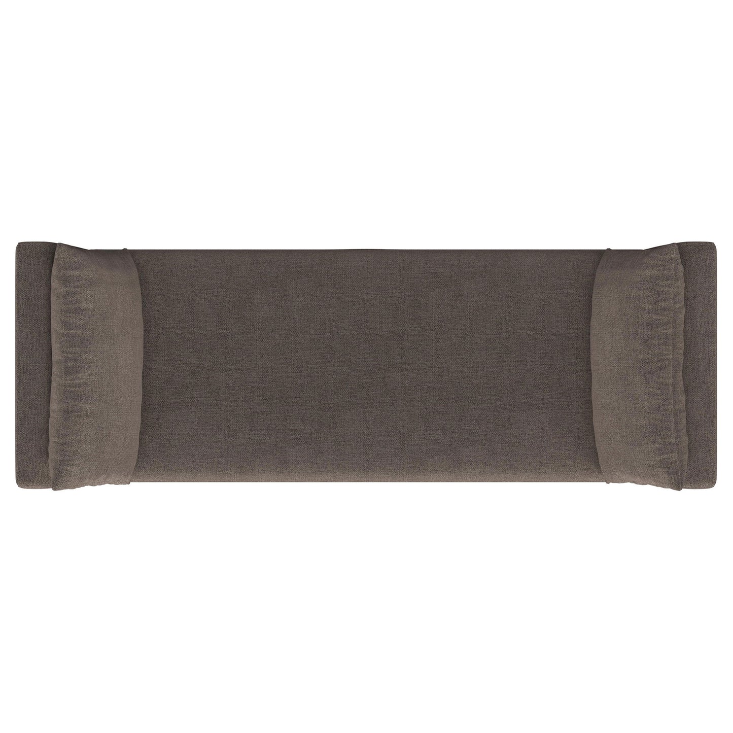Isiah - Raised Arm Accent Bench - Brown