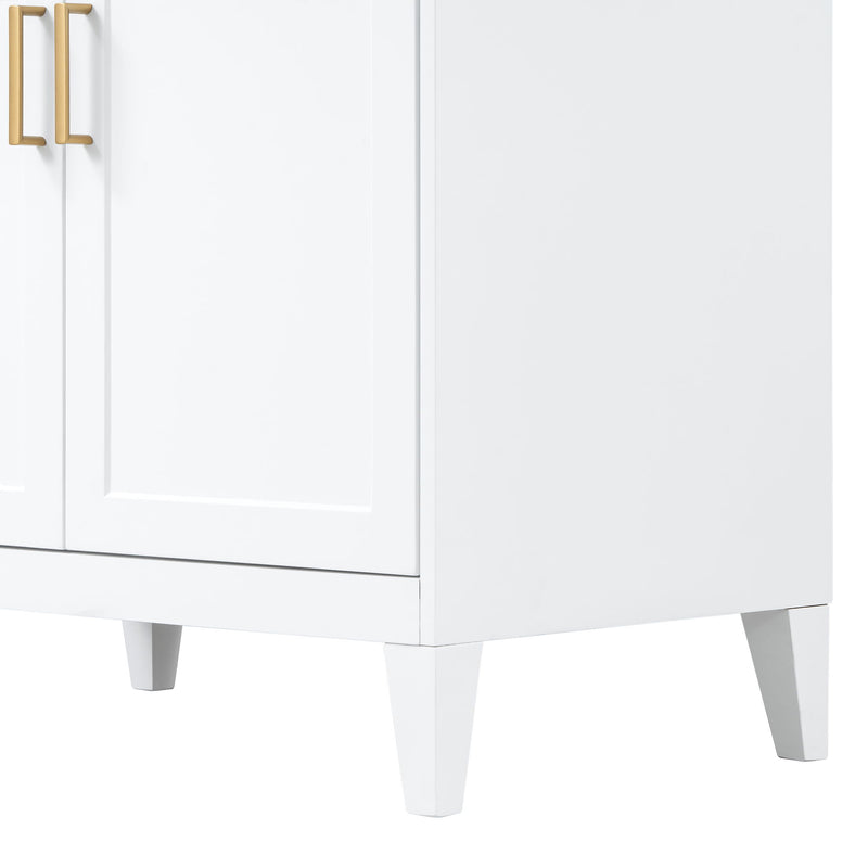 Bathroom Vanity With Sink Top, Adjustable Shelf, Door Organizers