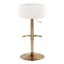 Claire - Contemporary / Glam Adjustable Bar Stool (Set of 2)