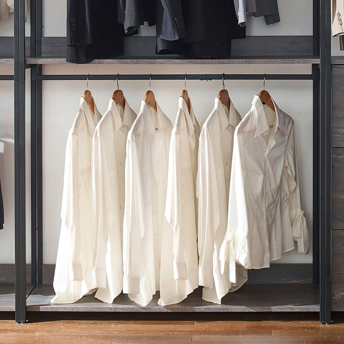 Monica - Modular Design Walk-In Closet System - Rustic