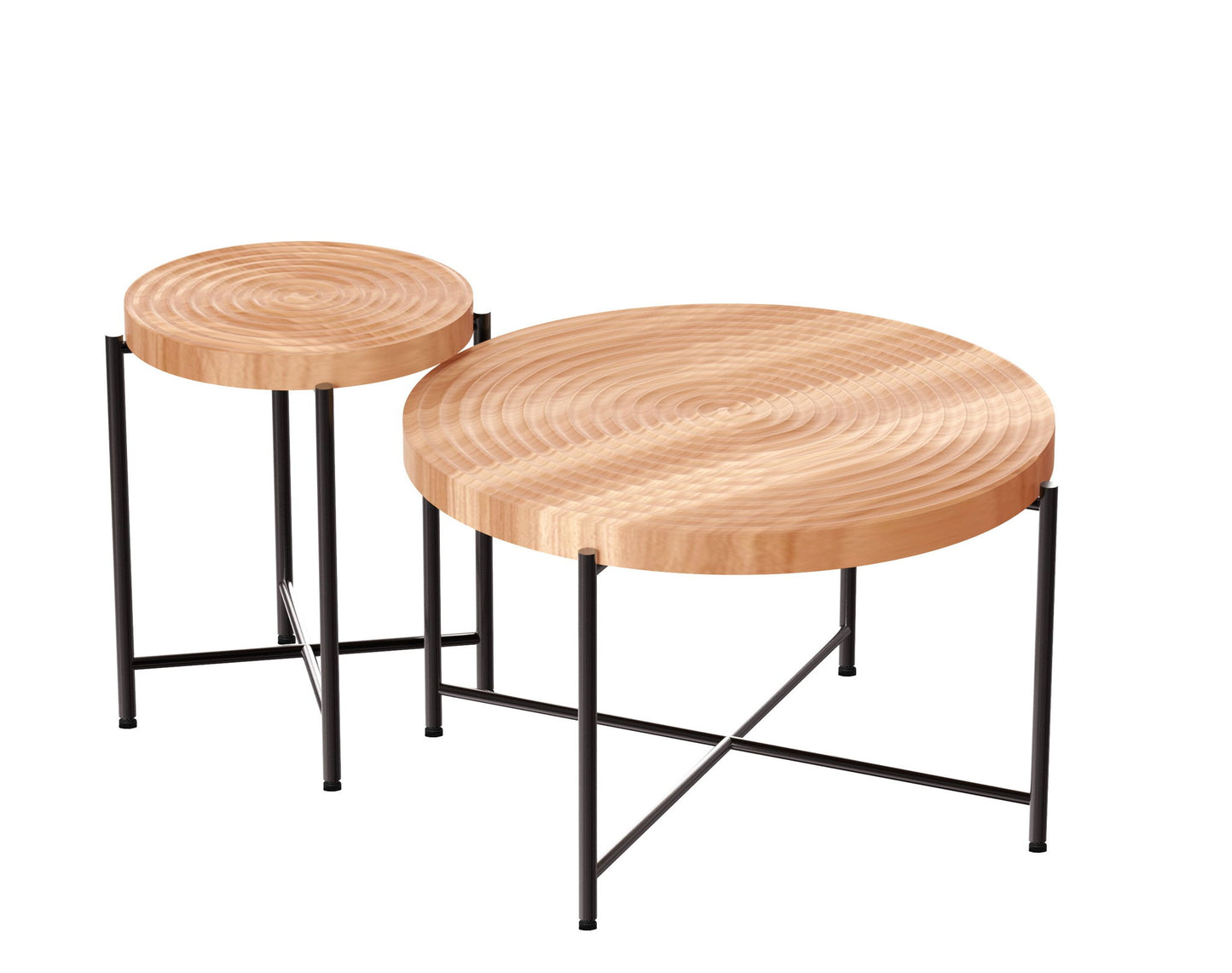 Coffee And End Table Set Waterproof Cover (Set of 2) - Natural Wood / Brown