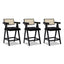 Milan - Modern Webbing Back Stool With Arms (Set of 3)