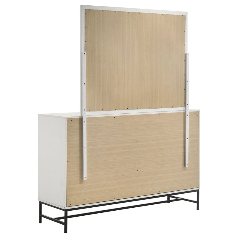 Taraval - 6 Drawer Dresser With Mirror - White