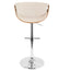 Curvo - Mid Century Modern Adjustable Barstool With Swivel With Straight T Footrest