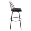 Riley - Claire Farmhouse Fixed Height Barstool With Swivel With Round Footrest (Set of 2)