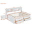 Daybed With 2 Bedside Cabinets, Upper Shelves And 4 Drawers