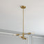 Trellis - 4 Lights Modern Gold Chandelier Vintage Pendant Fixture For Living Room - Clear / Gold