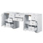Double Sink Bathroom Vanity With Countertop, 2 Ceramic Sinks, 6 Drawers, Soft Close Design