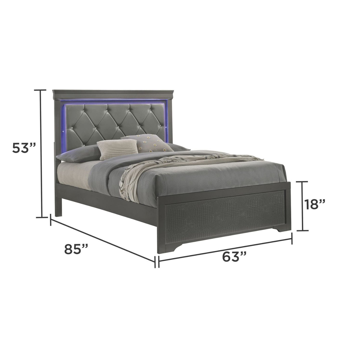 Blaze - Bed With LED Headboard