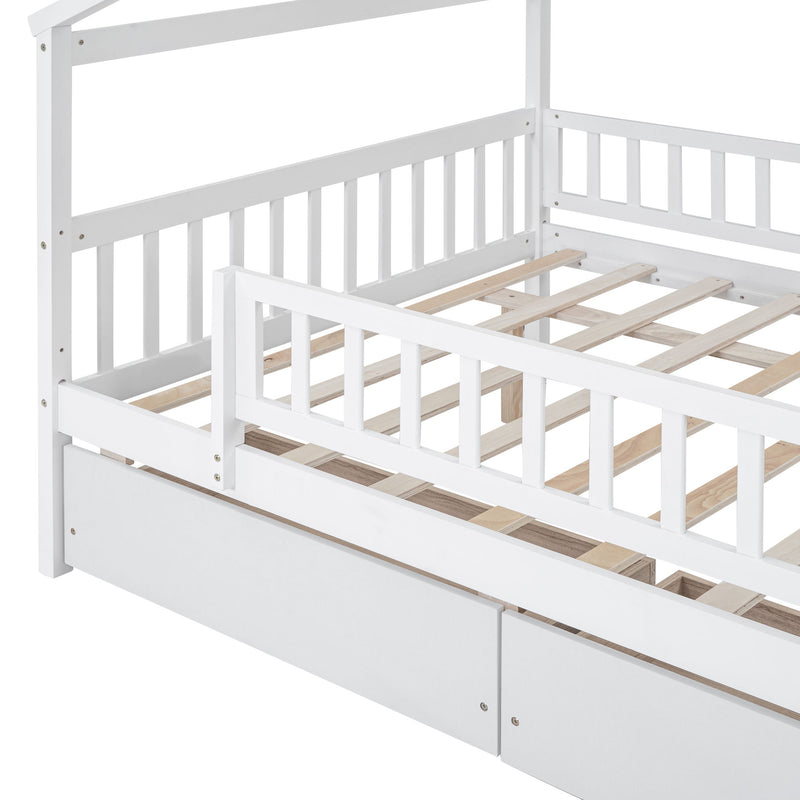 House Bed With 2 Drawers