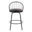 Riley - Claire Farmhouse Fixed Height Counter Stool With Swivel With Round Footrest (Set of 2)