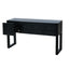 Geometric Carved Console Table With 3 Soft Close Drawers
