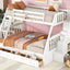 Bunk Bed With Drawers, Ladder And Storage Staircase