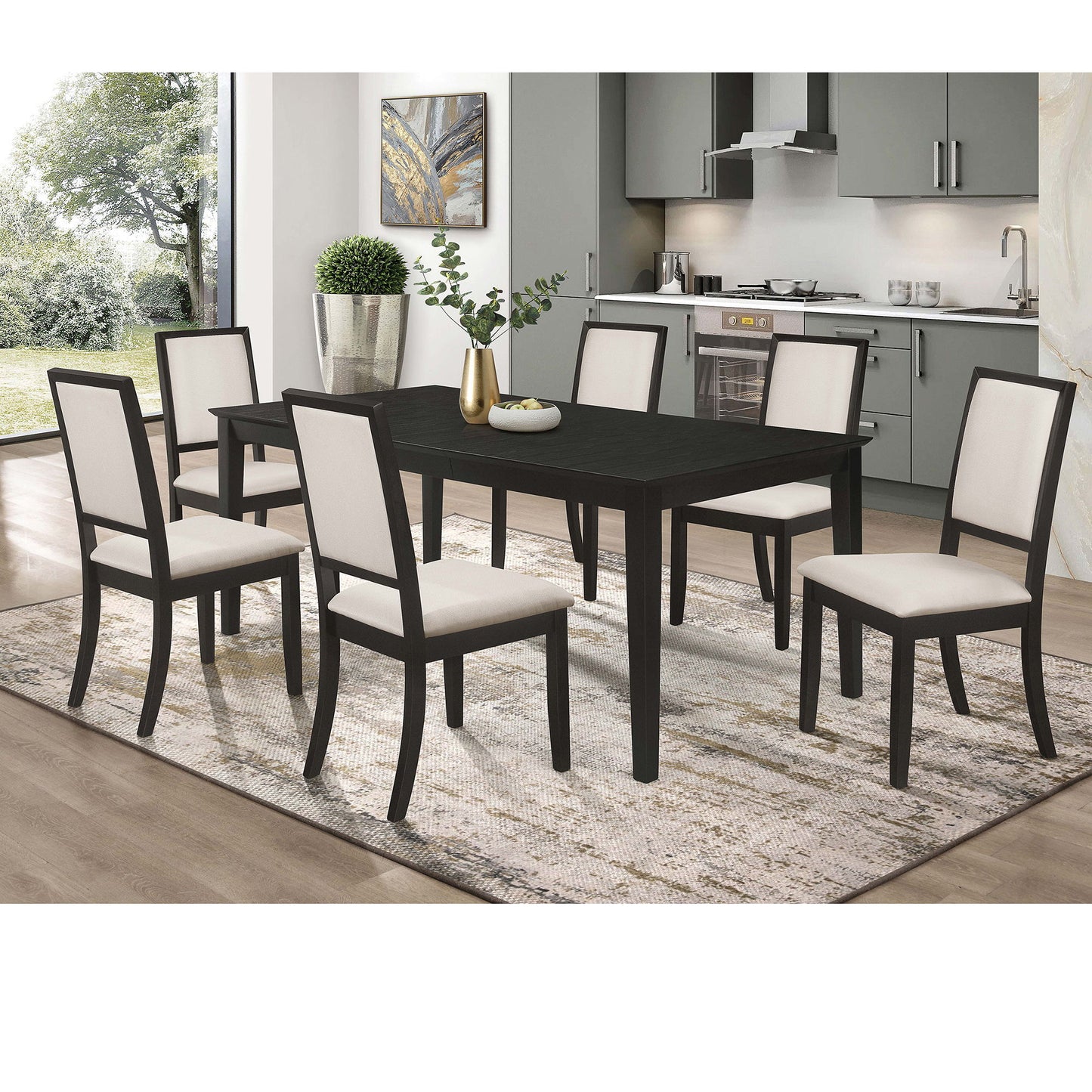 Alexander - Rectangular Extension Leaf Dining Table - Black