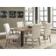 Upholstered Dining Chair With Rolled Edge Seat Back (Set of 2) - Beige
