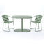 3 Piece Elegant Outdoor Bistro Set With 2 Chairs And Oval Table