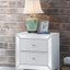 Contemporary Nightstand - Silver Champagne - Particle Board