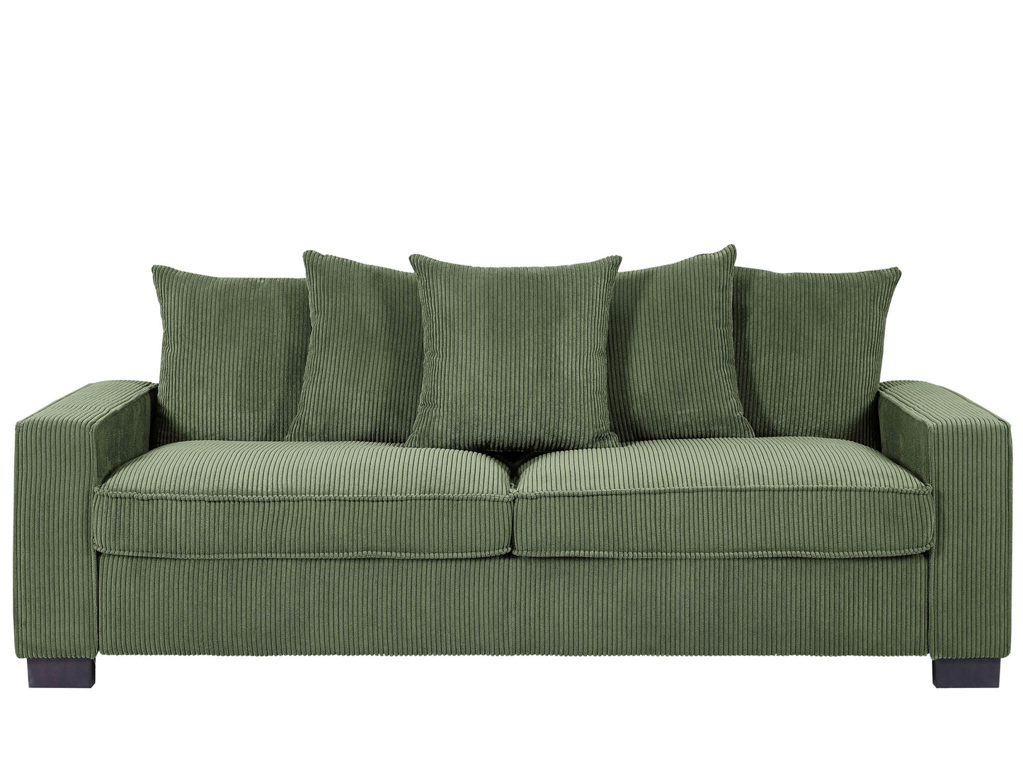 Luxe Sofa With 5 Matching Toss Pillows, Sleek Design, Spacious And Comfortable 3 Seater Couch
