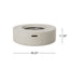 Modern Lightweight Concrete Outdoor Circular Fire Pit 50, 000 Btu
