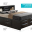 Modern Design Storage Bed With Bookcase Headboard